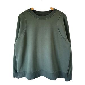 Lululemon Perfectly Oversized Crew Fleece Size 10 Green Smoked Spruce Loungeful